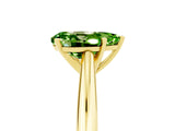 Yellow gold Pear Cut Peridot Solitaire Engagement Ring with Cathedral Setting and Four-Prong Mount_83