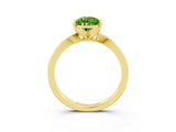 Yellow gold Pear Cut Peridot Solitaire Engagement Ring with Classic Band and Four-Prong Setting_27