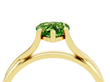 Yellow gold Pear Cut Peridot Solitaire Twist Band Prong Setting Ring_40
