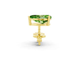 Yellow gold Pear Cut Peridot Stud Earrings_20