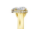 Yellow gold Pear Cut Solitaire Diamond Engagement Ring with Four-Prong Setting and Tapered Band_12