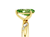 Yellow gold Pear Cut Solitaire Diamond Engagement Ring with Twisted Pave Band and Four-Prong Setting_5