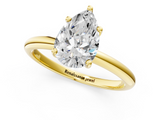Yellow gold Pear Cut Solitaire Engagement Ring with Four-Prong Setting and Classic Band_42