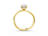 Yellow gold Pear Cut Solitaire Engagement Ring with Four-Prong Setting and Classic Band_44