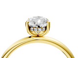 Yellow gold Pear Cut Solitaire Engagement Ring with Four-Prong Setting and Classic Band_45