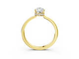 Yellow gold Pear Cut Solitaire Engagement Ring with Four-Prong Setting on a Classic Band_43