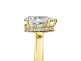Yellow gold Pear Cut Solitaire Engagement Ring with Four-Prong Setting on a Classic Band_45