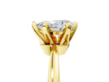 Yellow gold Pear Cut Solitaire Engagement Ring with Six-Prong Setting and Tapered Band_12