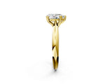 Yellow gold Pear Cut Solitaire Engagement Ring with Tapered Band and Four-Prong Setting 2