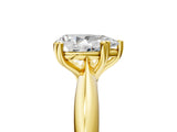 Yellow gold Pear Cut Solitaire Engagement Ring with Tapered Band and Four-Prong Setting 5