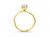 Yellow gold Pear Cut Solitaire Engagement Ring with Thin Band and Four-Prong Setting_6