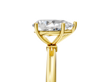 Yellow gold Pear Cut Solitaire Engagement Ring with Thin Band and Four-Prong Setting_8