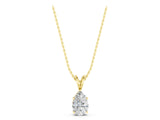 Yellow gold Pear Cut Solitaire Pendant with Three-Prong Setting_12