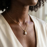 Yellow gold Pear Cut Solitaire Pendant with Three-Prong Setting_15