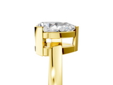 Yellow gold Pear Cut Solitaire Ring with Four-Prong Setting and Classic Band_77
