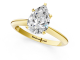 Yellow gold Pear Cut Solitaire Ring with Four-Prong Setting on a Classic Band_55