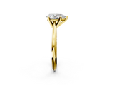 Yellow gold Pear Cut Solitaire Ring with Four-Prong Setting on a Classic Band_56