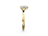 Yellow gold Pear Cut Solitaire Ring with Thin Band and Four-Prong Setting_38