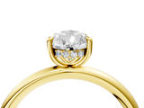 Yellow gold Pear Cut Solitaire Ring with Thin Band and Four-Prong Setting_40