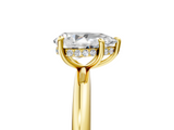 Yellow gold Pear Cut Solitaire Ring with Thin Band and Four-Prong Setting_41