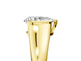 Yellow gold Pear Cut Solitaire Tension Set Diamond Ring with Split Shank Band_20