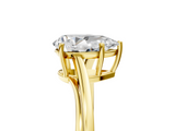 Yellow gold Pear Cut Solitaire Twist Band Ring with Four-Prong Setting_55