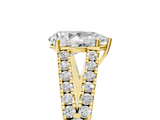 Yellow gold Pear Cut Split Shank Pave Diamond Engagement Ring with Four-Prong Setting_33