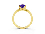 Yellow gold Pear Cut Tanzanite Solitaire Engagement Ring with Classic Band and Four-Prong Setting_27
