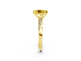 Yellow gold Pear Cut Yellow Sapphire Engagement Ring with Side Stone Accents and Four-Prong Setting_62
