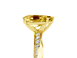 Yellow gold Pear Cut Yellow Sapphire Engagement Ring with Side Stone Accents and Four-Prong Setting_65
