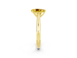 Yellow gold Pear Cut Yellow Sapphire Solitaire Engagement Ring with Cathedral Setting and Four-Prong Mount_20
