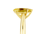 Yellow gold Pear Cut Yellow Sapphire Solitaire Engagement Ring with Cathedral Setting and Four-Prong Mount_83