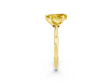 Yellow gold Pear Cut Yellow Sapphire Solitaire Engagement Ring with Classic Band and Four-Prong Setting_26