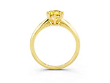 Yellow gold Pear Cut Yellow Sapphire Solitaire Engagement Ring with Classic Band and Four-Prong Setting_27