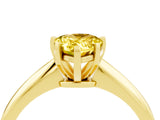 Yellow gold Pear Cut Yellow Sapphire Solitaire Engagement Ring with Classic Band and Four-Prong Setting_28