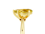 Yellow gold Pear Cut Yellow Sapphire Solitaire Engagement Ring with Classic Band and Four-Prong Setting_29