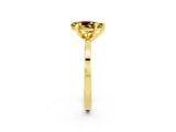 Yellow gold Pear Cut Yellow Sapphire Solitaire Engagement Ring with Classic Band and Four-Prong Setting_52