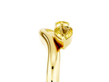 Yellow gold Pear Cut Yellow Sapphire Two-Stone Open Band Ring with Prong Setting_23
