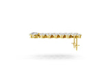 Yellow gold Pear Diamond Cascading Leaf Drop Earrings_22