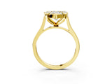 Yellow gold Pear Diamond Cluster Halo Solitaire with Four-Prong Setting_80