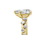 Yellow gold Pear Diamond Cluster Prong-Set Solitaire Ring_51