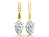 Yellow gold Pear Diamond Drop Earring Jackets