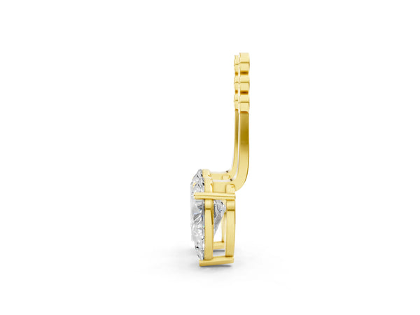 Yellow gold Pear Diamond Drop Earring Jackets