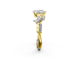 Yellow gold Pear Diamond Floral Vine Solitaire Engagement Ring_26