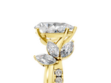 Yellow gold Pear Diamond Floral Vine Solitaire Engagement Ring_29