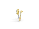 Yellow gold Pear Diamond Open Teardrop Stud Earrings_1