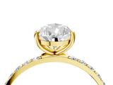 Yellow gold Pear Diamond Pavé Band with Six-Prong Setting_50