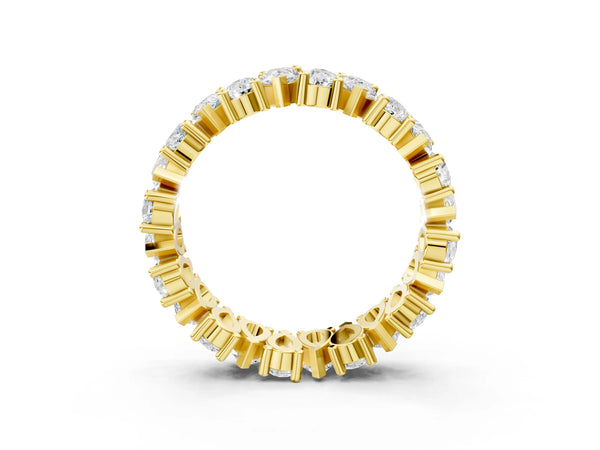 Yellow gold Pear Diamond Shared Prong Eternity Band