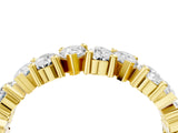Yellow gold Pear Diamond Shared Prong Eternity Band_4