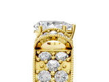 Yellow gold Pear Halo Pave Diamond Engagement Ring with Milgrain Detailing_54